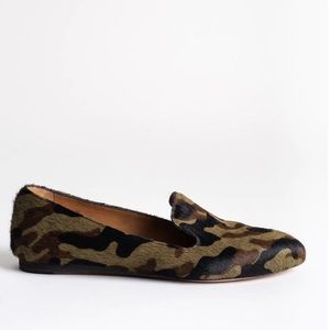 Veronica Beard Griffin Camouflage Fur Loafers
